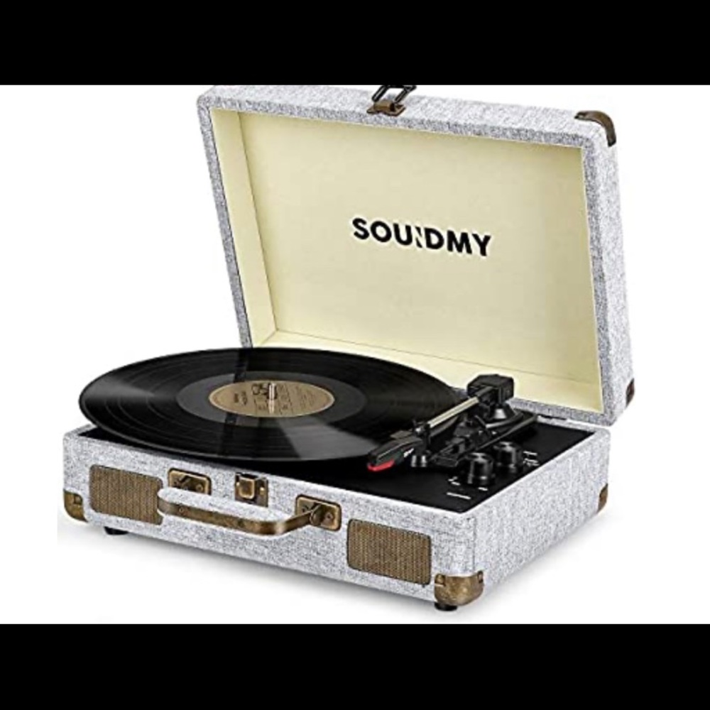 Vinyl Record Player, Bluetooth Turntable with Spea
